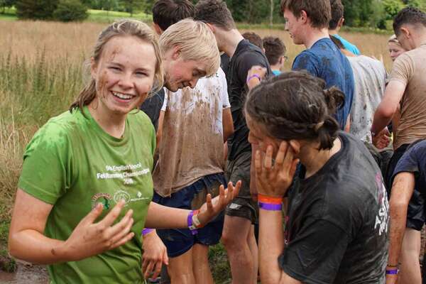 young people mud assault course